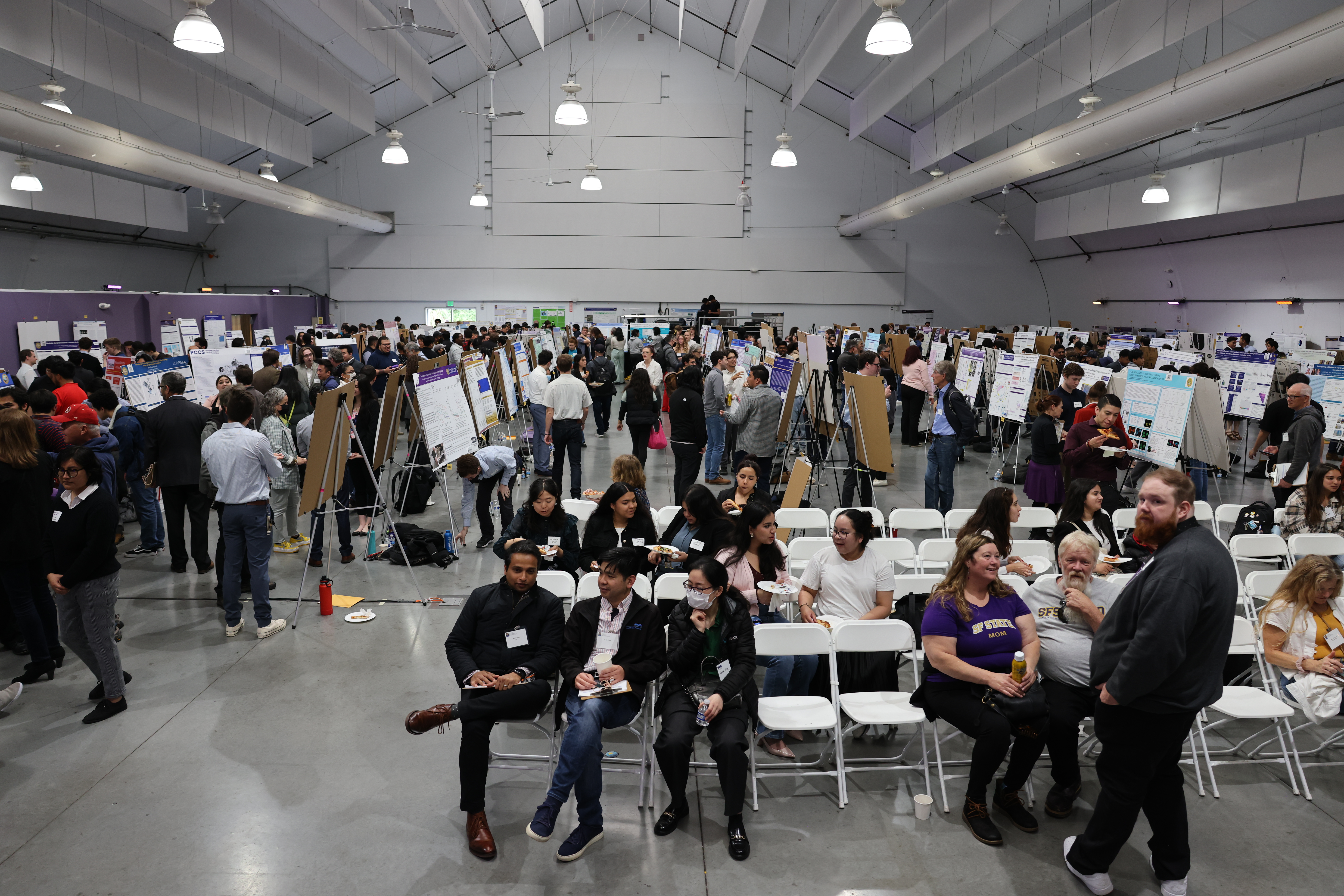 Group of people interacting at an event