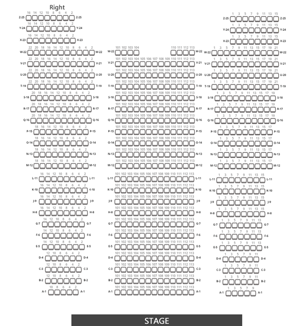 McKenna Theater seating chart