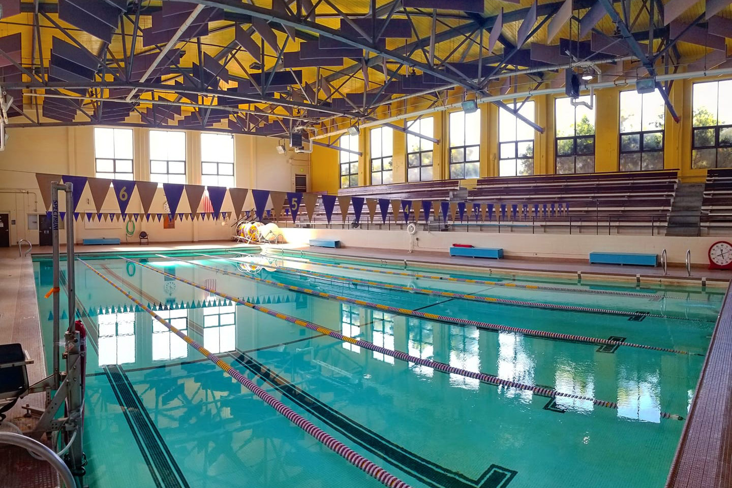 Swimming pool at the Gymnasium building