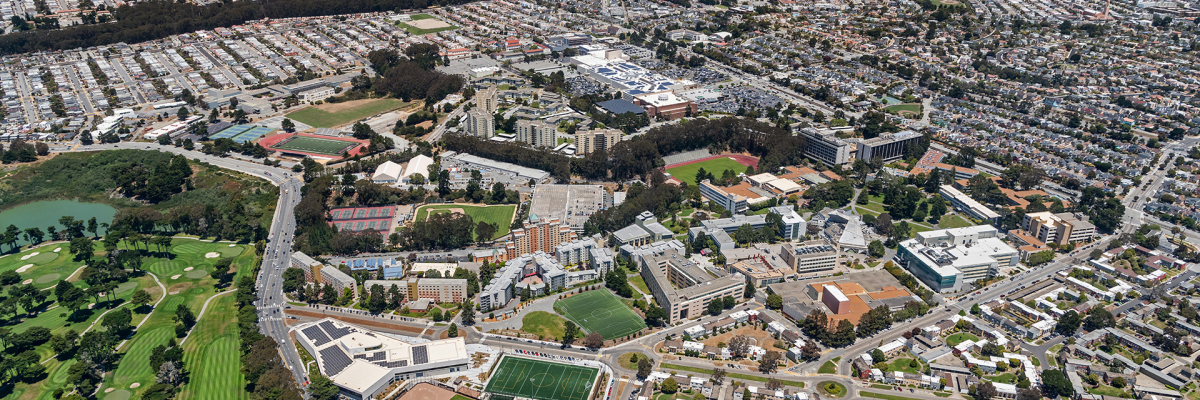 Aerial view of SFSU