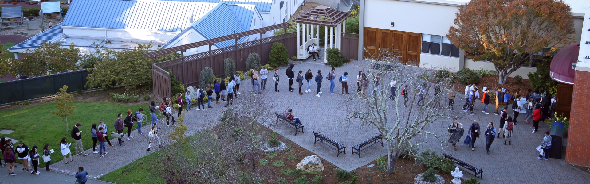 Guest lined up outside Seven Hills for an event